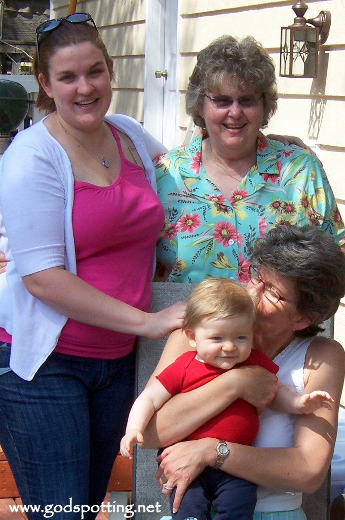 My Daughter, My Mother, My Grandson, Me.  Mother's Day, 2007.